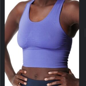 Sweaty Betty Longline Seamless Sports Bra Cornflower Blue